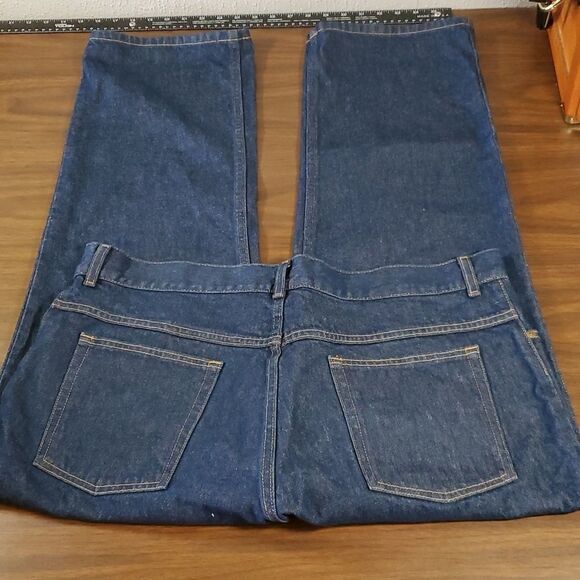 L.L. Bean Original Fit Straight Leg High Rise Jeans Dark Wash Women's Size 20P - Picture 10 of 13
